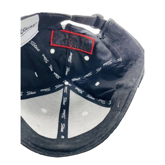 Titleist FJ Pro V1 Logo Golf Baseball Cap Hat Adjustable Black White Embroidered - Picture 9 of 12
